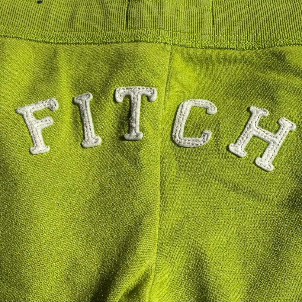 Vintage Abercrombie & Fitch Joggers Green Embroidered Size Medium Y2K - Picture 6 of 6